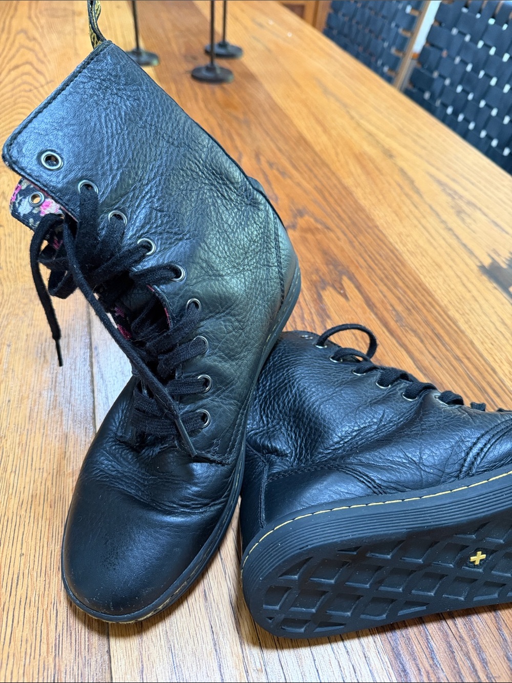 Black LeatherDoc Marten Air Wair Lace-Up Women’s Ankle Boots